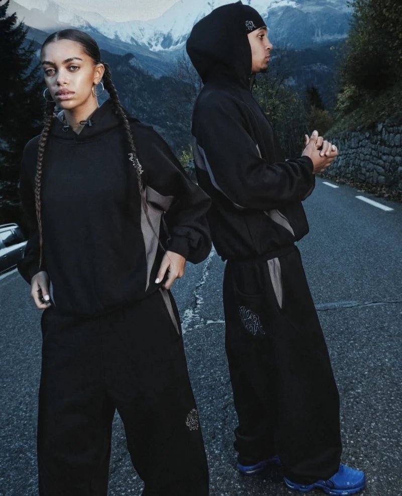 2025 High Street Mertra Tracksuit Set Embroidered Design Pullovers Hoodie and Trousers World Design Top Pants Outfit