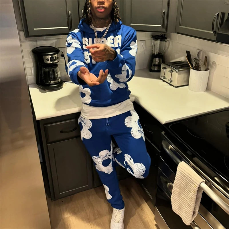 Conjunto Moletom Masculino Bordado - Tracksuit Esportivo Premium