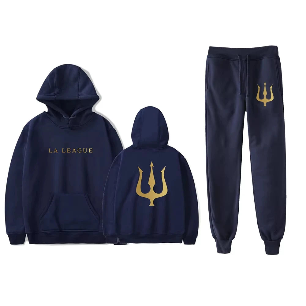 2025 Werenoi Unisex Fall Suit Harajuku Hoodies Jogger Pants 2 Piece Sets Hip Hop Sweatsuit Men Womens Streetwear Sweatpant Sets