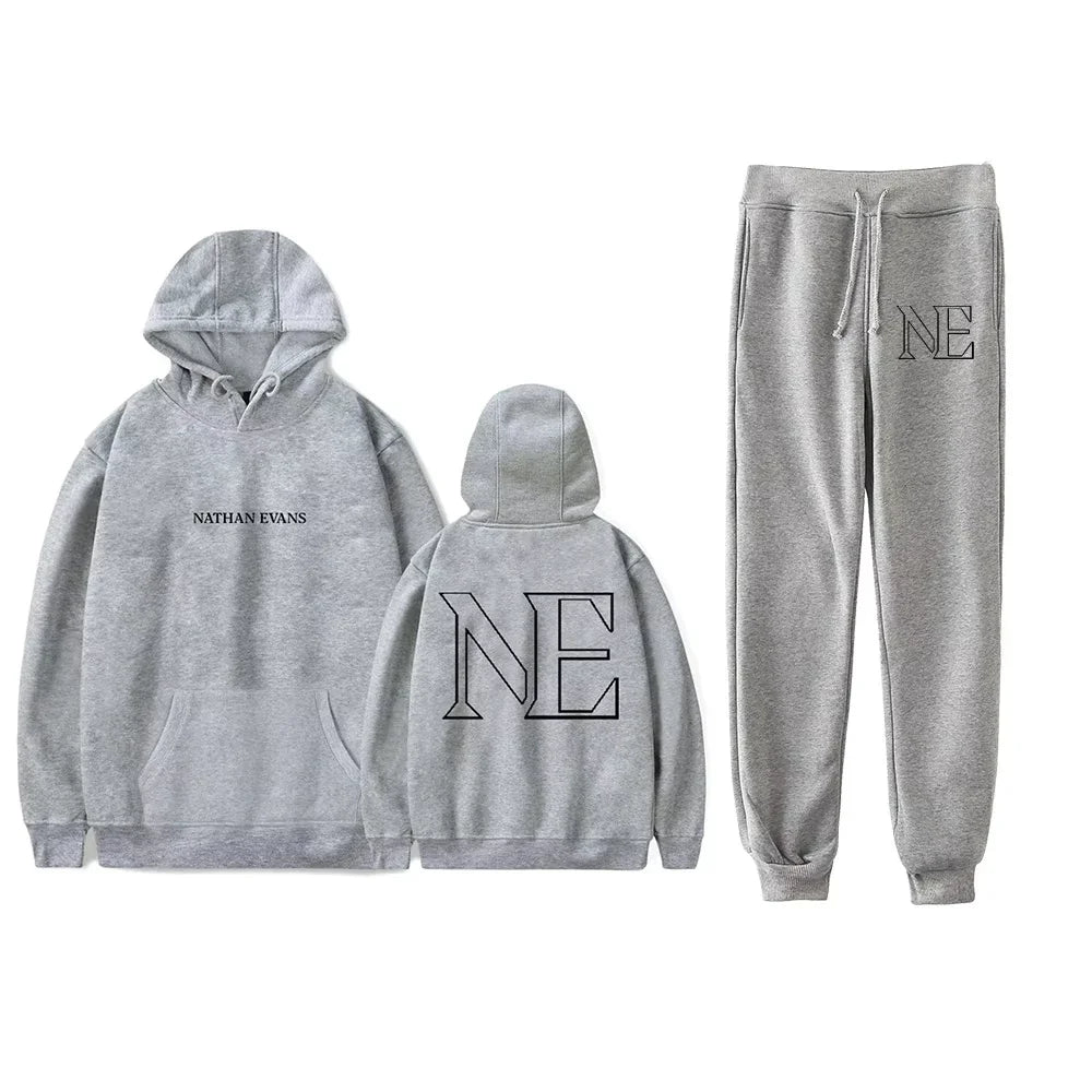 2025 Werenoi Unisex Fall Suit Harajuku Hoodies Jogger Pants 2 Piece Sets Hip Hop Sweatsuit Men Womens Streetwear Sweatpant Sets
