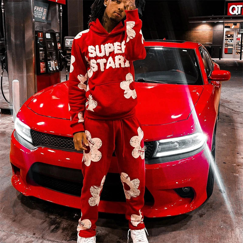 Conjunto Moletom Masculino Bordado - Tracksuit Esportivo Premium