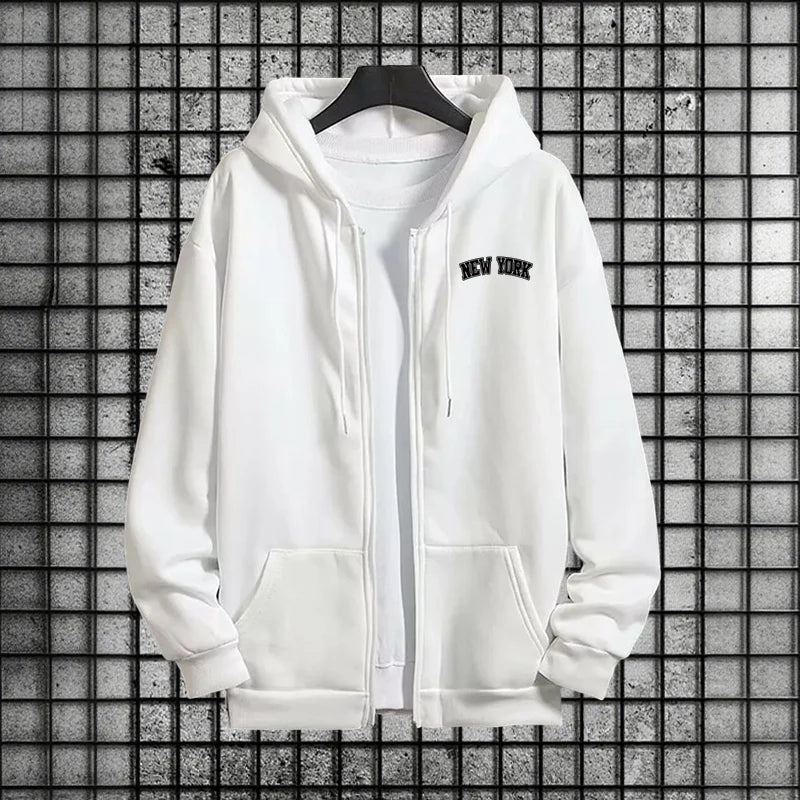 Urban Streetwear Outfit Fall Winter Casual Sportswear Womens Sporty Tracksuit Set 2025 New 2 Pieces Zipper Hoodie and Sweatpants