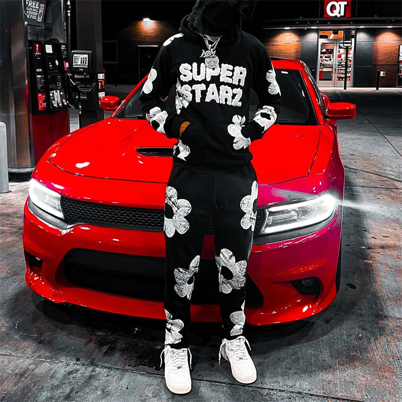 Conjunto Moletom Masculino Bordado - Tracksuit Esportivo Premium