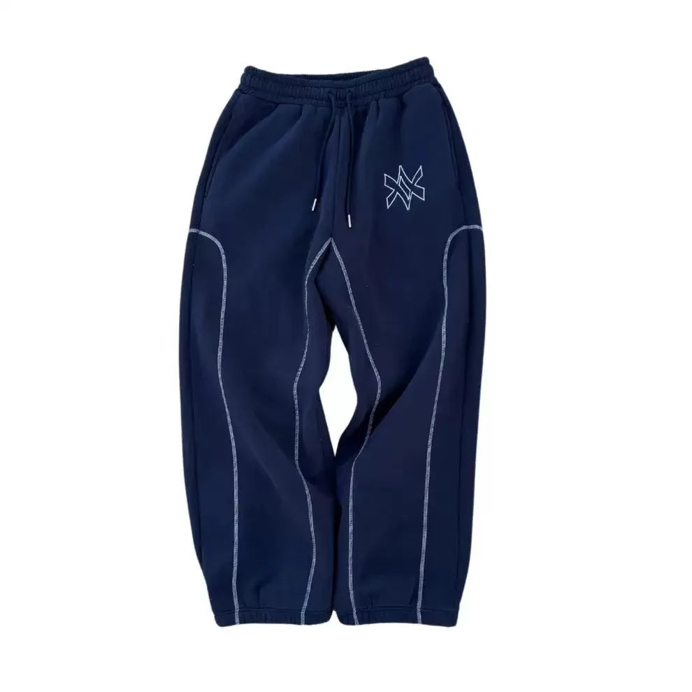 American Retro Casual Y2k Zip Up Hoodies Sweatpants Two-piece Suits Men Clothing Streetwear Gothic Joggers Couples Sweatshirts