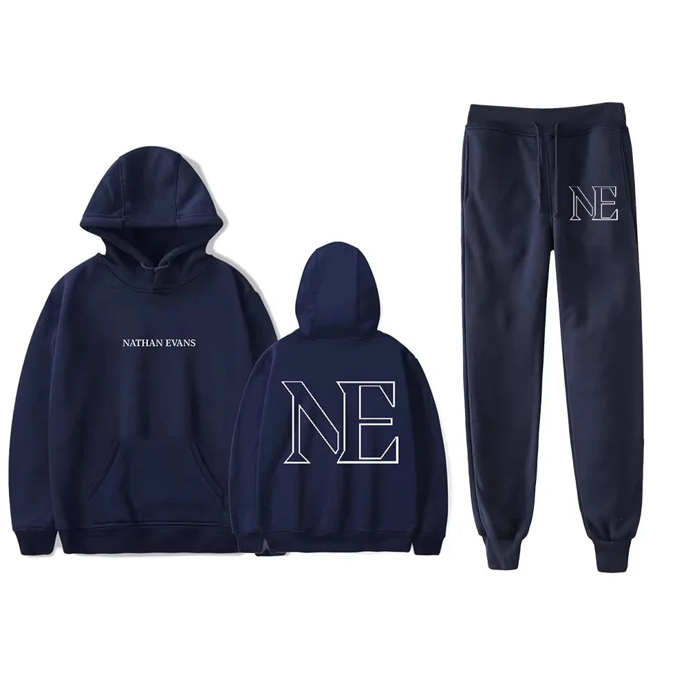 2025 Werenoi Unisex Fall Suit Harajuku Hoodies Jogger Pants 2 Piece Sets Hip Hop Sweatsuit Men Womens Streetwear Sweatpant Sets