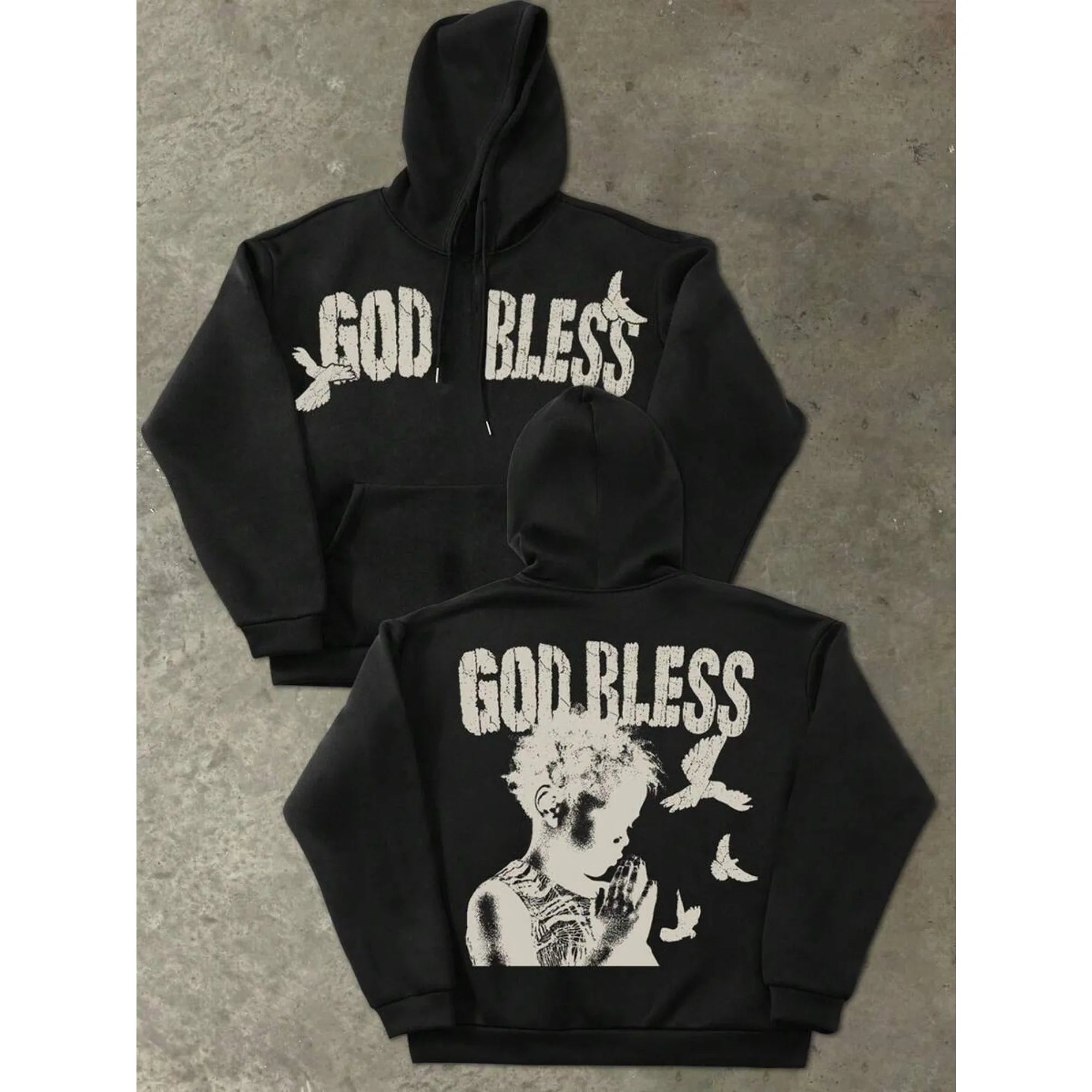 Men Casual Fleece Hoodie Sweatshirt Street Fashion for Men Long Sleeve Hooded Sweatshirts Hip Hop Harajuku Y2k Men Tops Hoodie