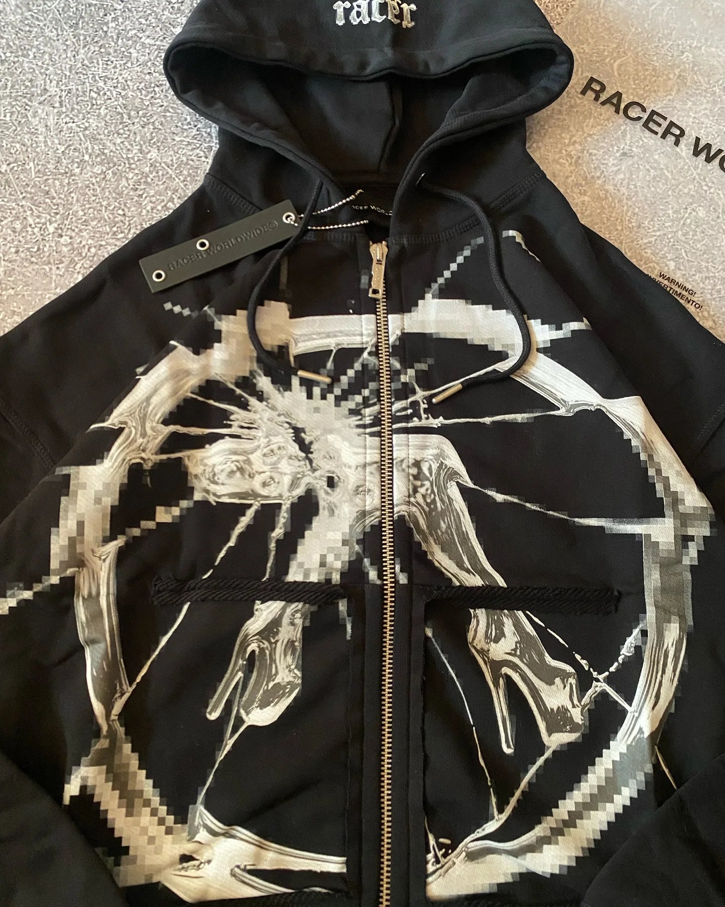 Street Simple Pattern Printed Hoodies Men's Fashion Harajuku Hip-Hop Street Loose Zipper Hoodies Women's Casual Simple Wear