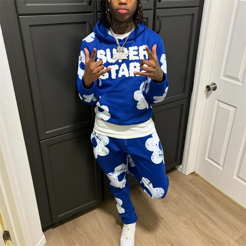 Conjunto Moletom Masculino Bordado - Tracksuit Esportivo Premium