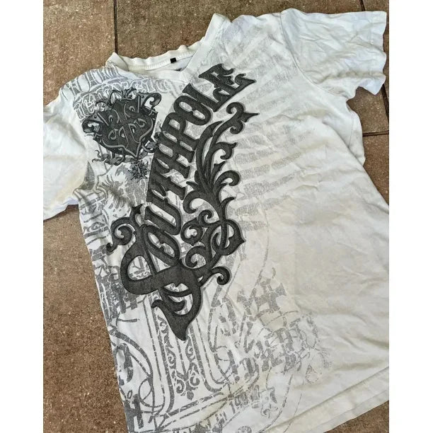 90s Hip Hop T-Shirt Streetwear Women Vintage Graphic American Style Fashion Baggy Pure Cotton Tops Leisure Couple Short Sleeves