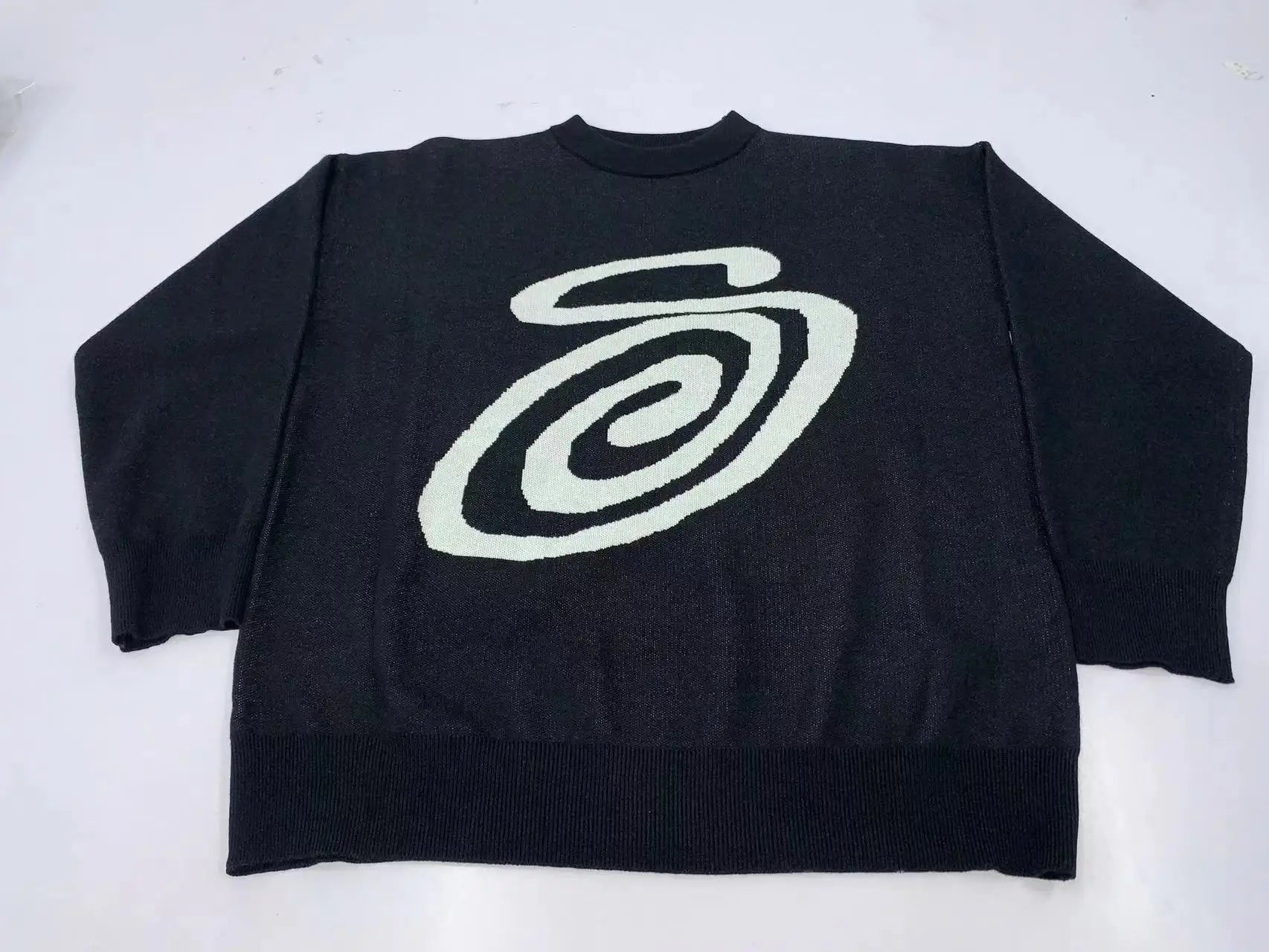 2025 Women Clothing Harajuku Knitted Oversized Sweaters Creative Stripes Maiden O Neck Knitwear Unisex Streetwear Men Pullovers