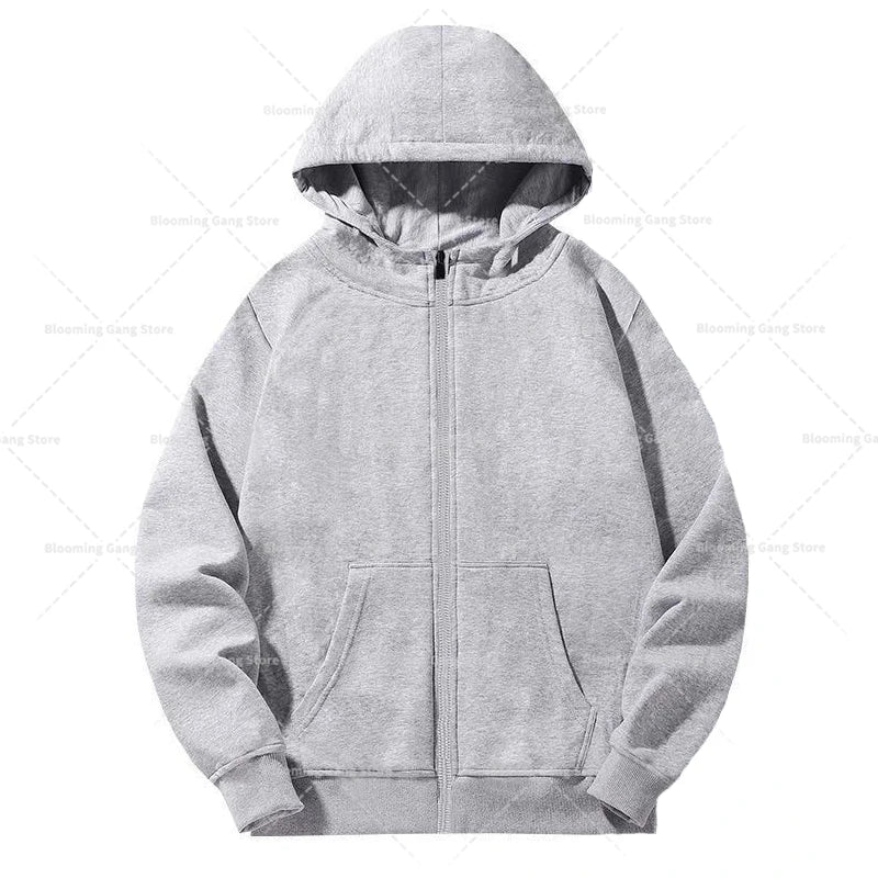 American Retro Casual Y2k Zip Up Hoodies Sweatpants Two-piece Suits Men Clothing Streetwear Gothic Joggers Couples Sweatshirts