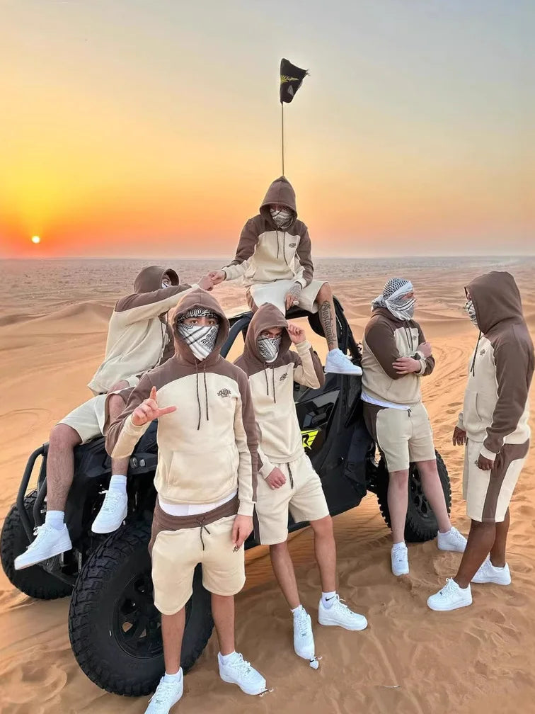 Trendy Embroidered Fce Hoodie Sweatirt Casual Set for Men And Women High Street Sle Long Pants orts Ensemble