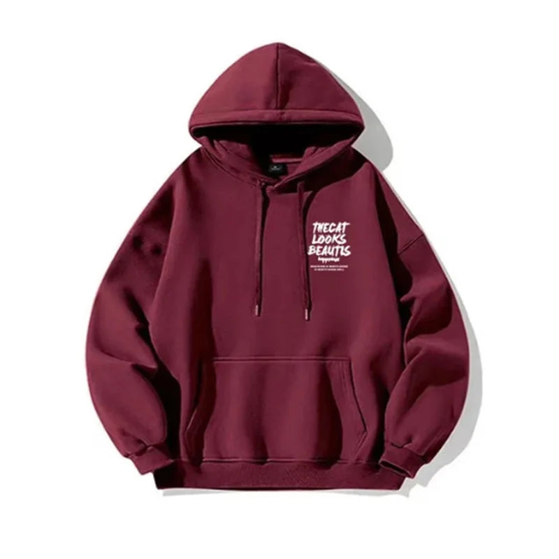 New Autumn Winter Leisure Street Clothing Hoodie Fashion Men's Comfortable Loose Hip Hop Street Clothing Y2K Pullover Hoodie