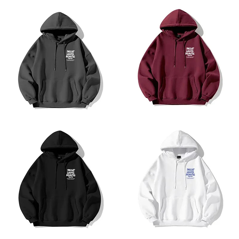New Autumn Winter Leisure Street Clothing Hoodie Fashion Men's Comfortable Loose Hip Hop Street Clothing Y2K Pullover Hoodie